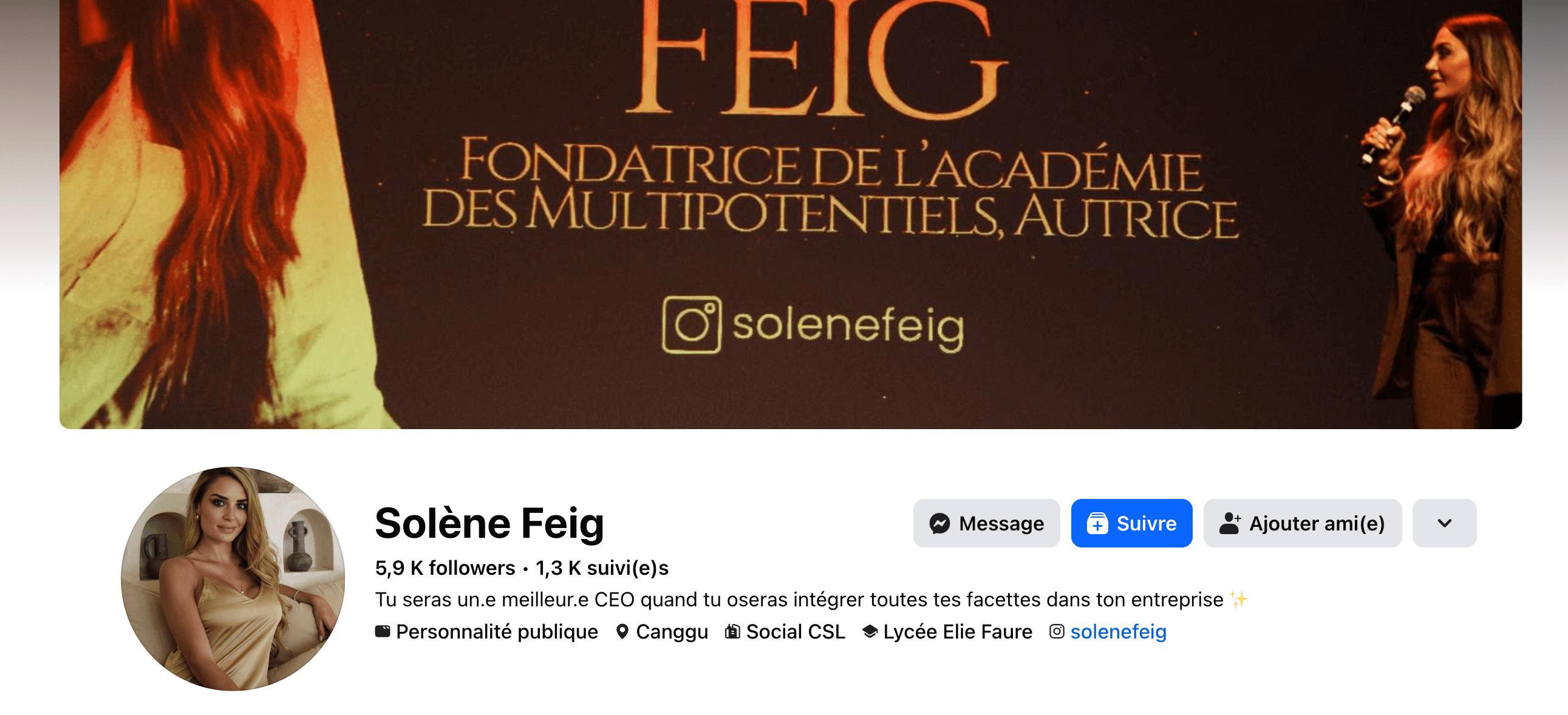 solene feig page facebook