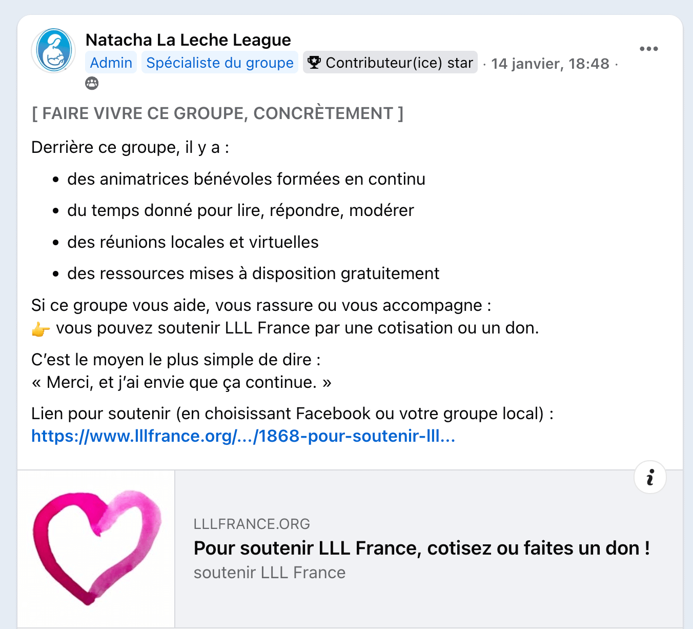 exemple groupe facebook