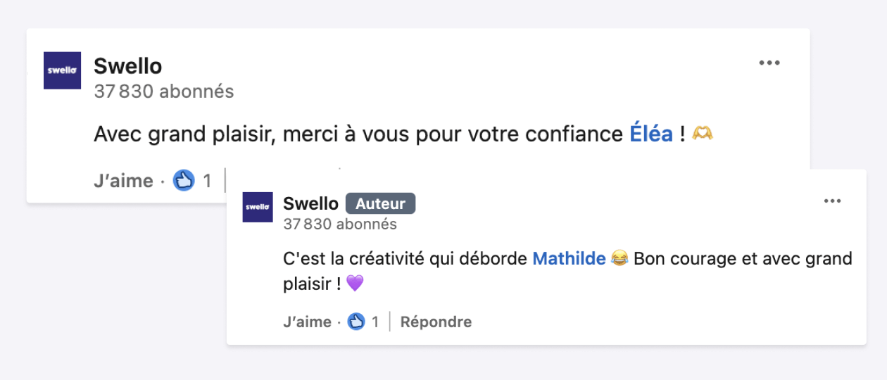 exemples commentaires swello