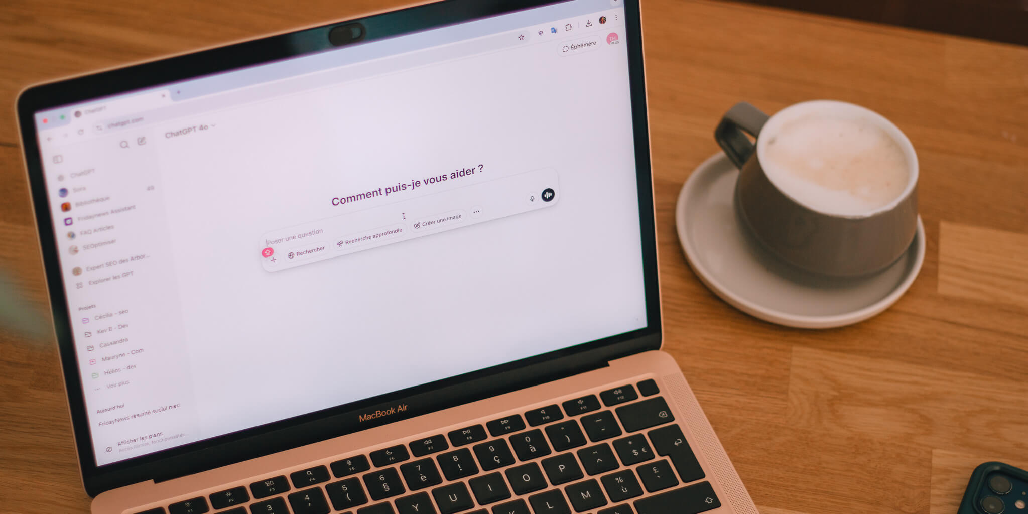 ChatGPT ouvert sur un ordinateur