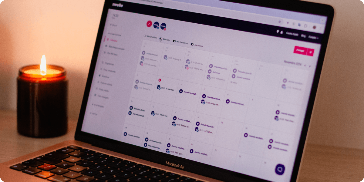 Calendrier éditorial de Swello