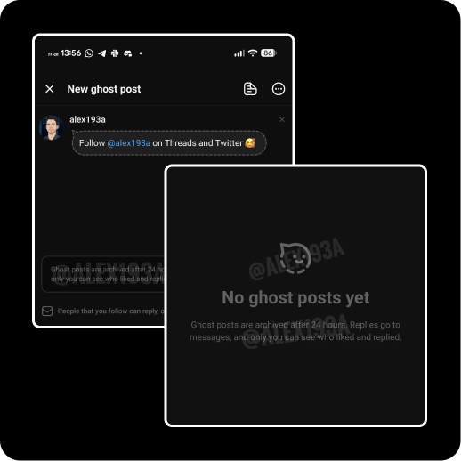 nouvelle fonctionnalite threads les posts fantomes