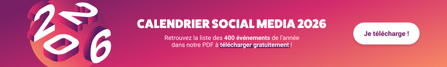 Téléchargez le Calendrier Social Media 2026 !