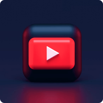 logo youtube en 3d